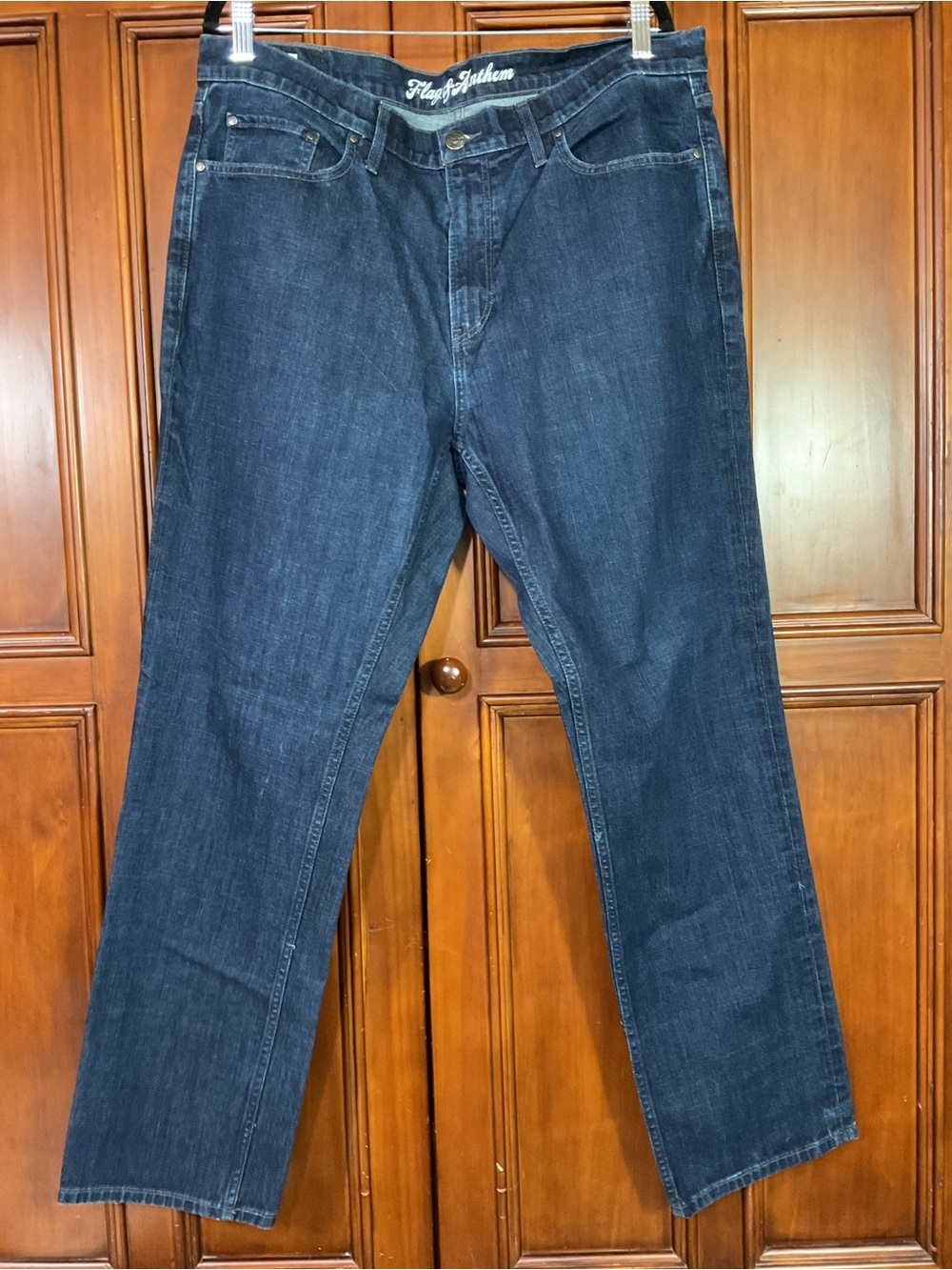 Flag & Anthem Men’s Denim Jeans Size 38/32 Nashville Straight Bennington Wash Da